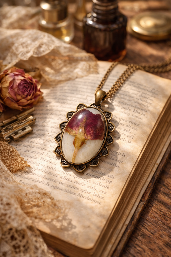 Deep Red Rose Pendant