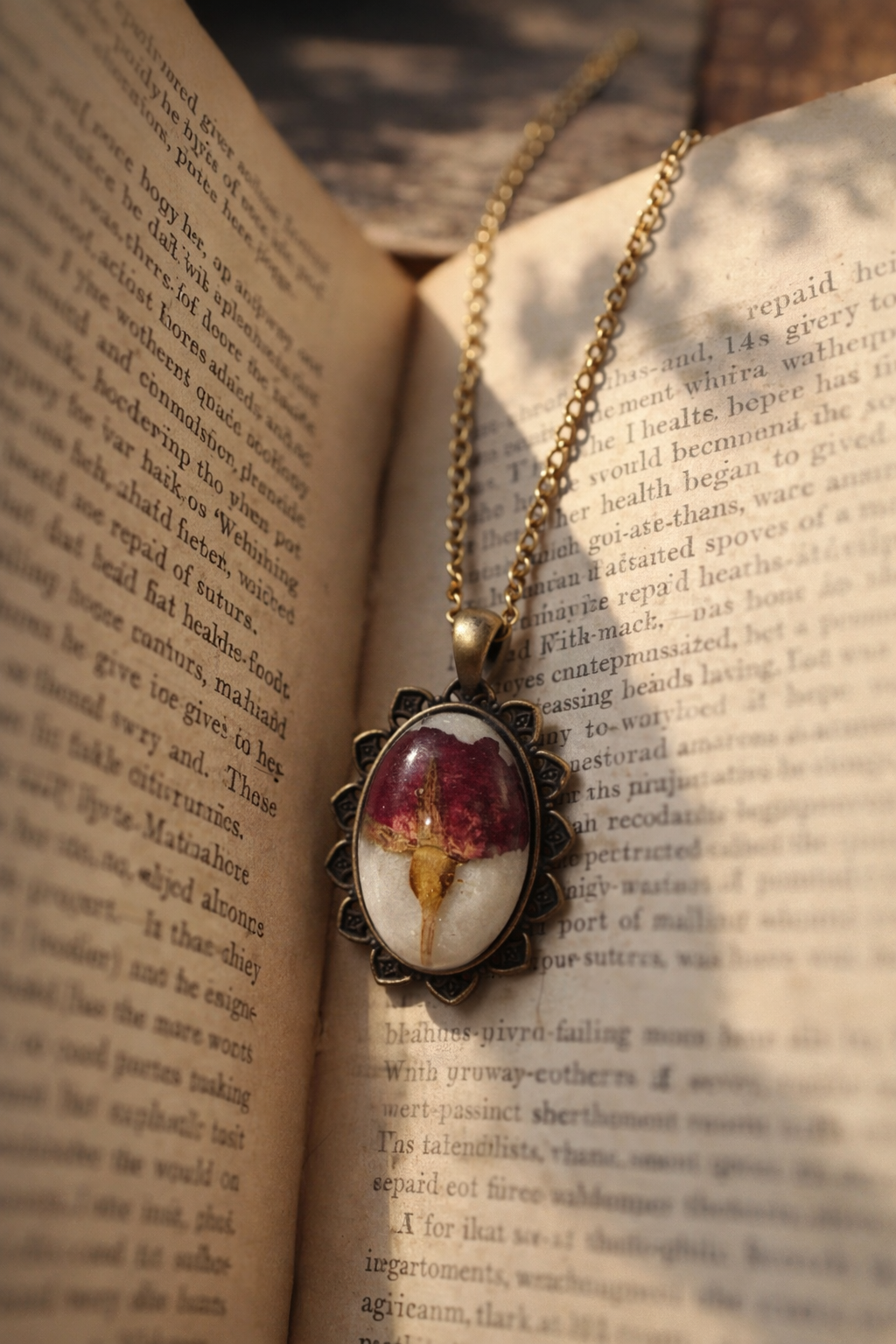 Deep Red Rose Pendant