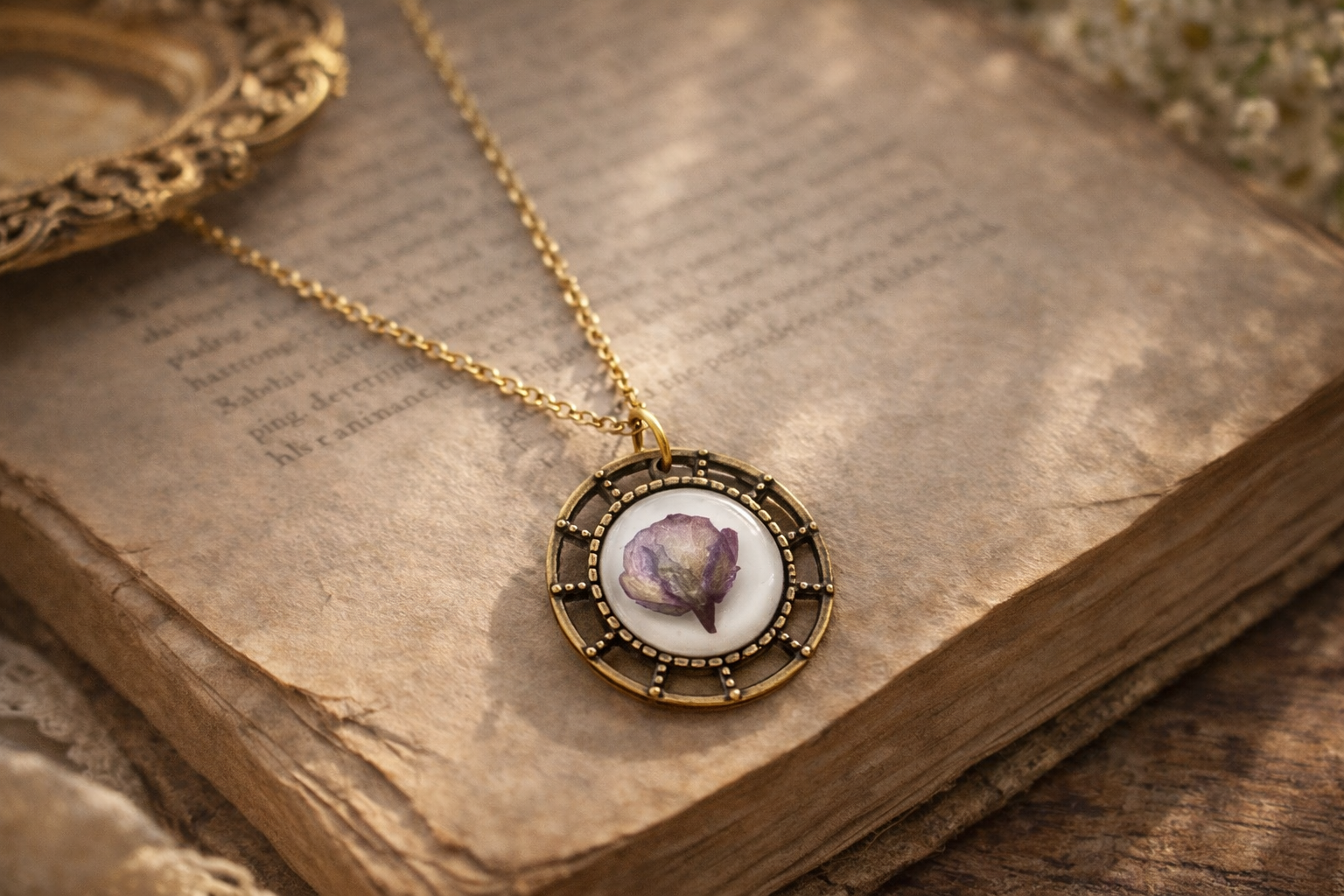 Purple Rose Pendant