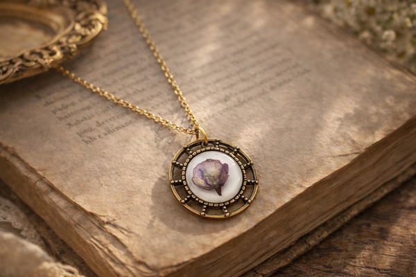 Purple Rose Pendant