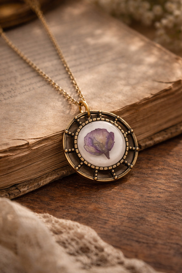 Purple Rose Pendant