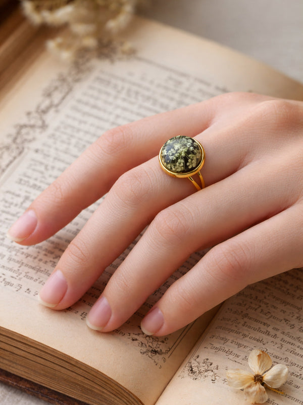 Queen Anne’s Lace Adjustable Ring