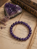 Amethyst Bracelet displayed on Book