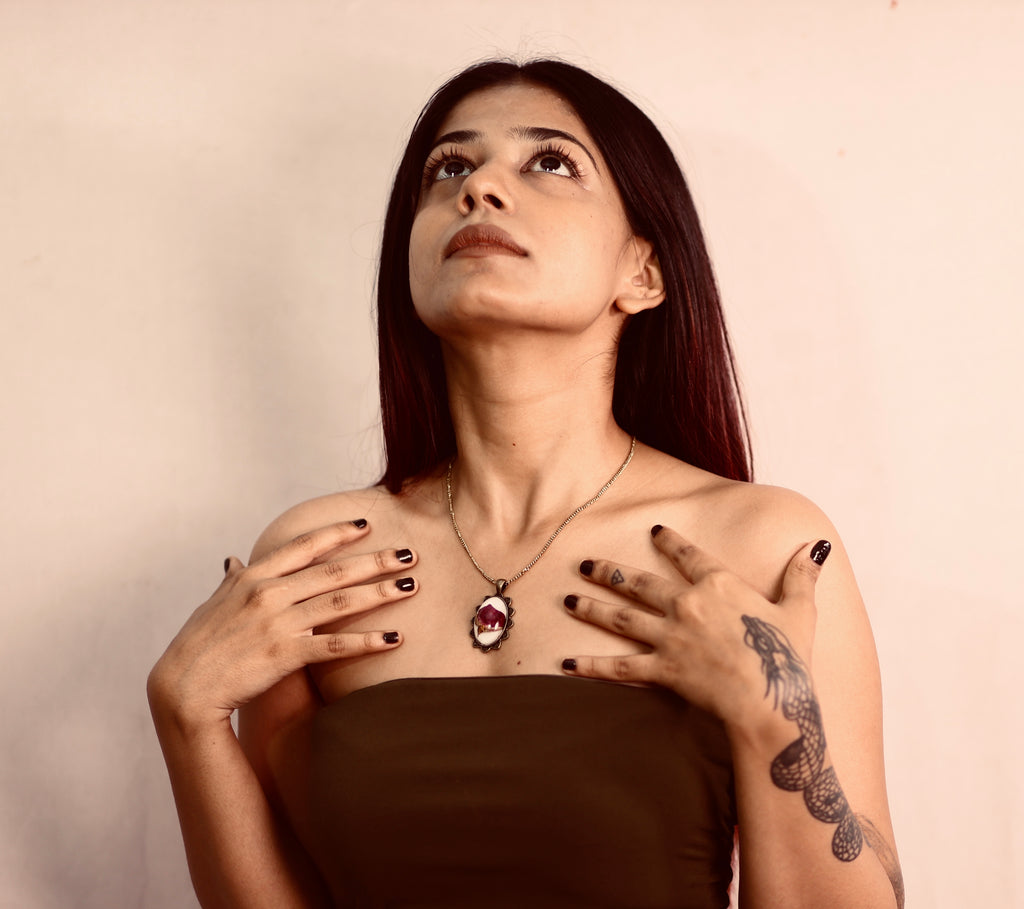 Deep Red Rose Pendant