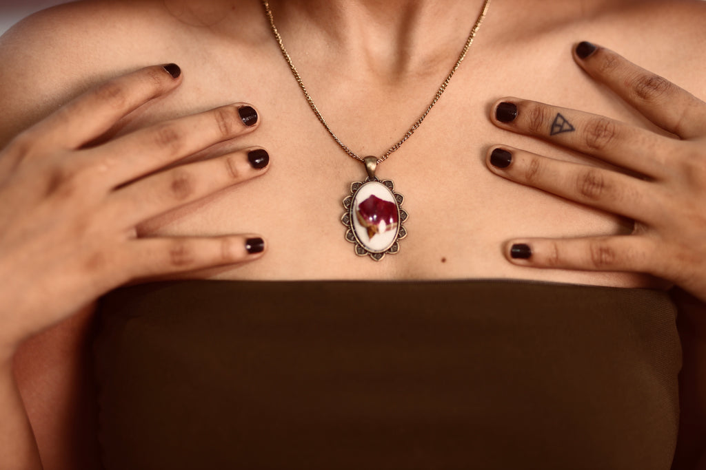 Deep Red Rose Pendant