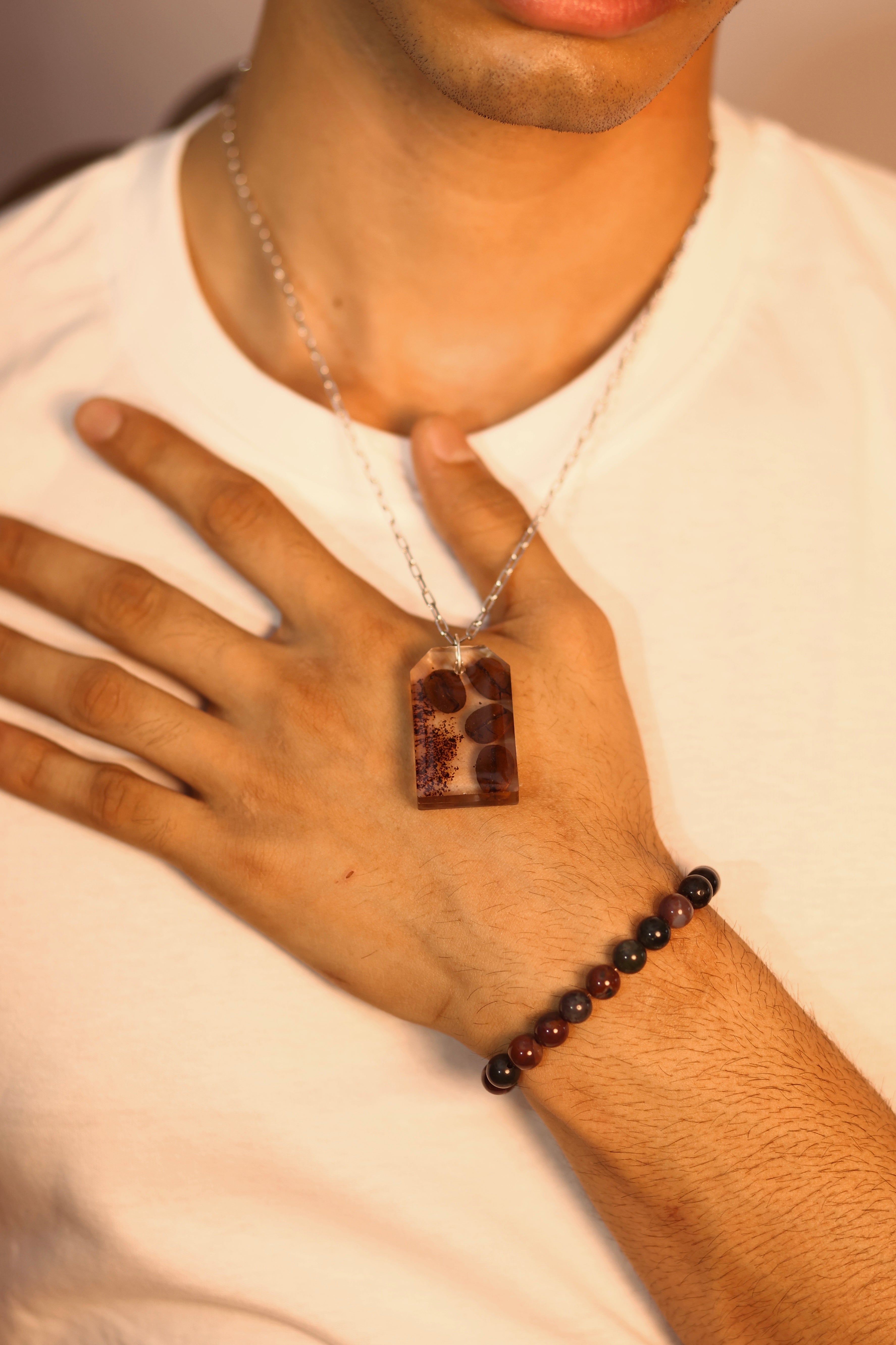 Unisex Coffee Bean Pendant: “For the Caffeine Soul