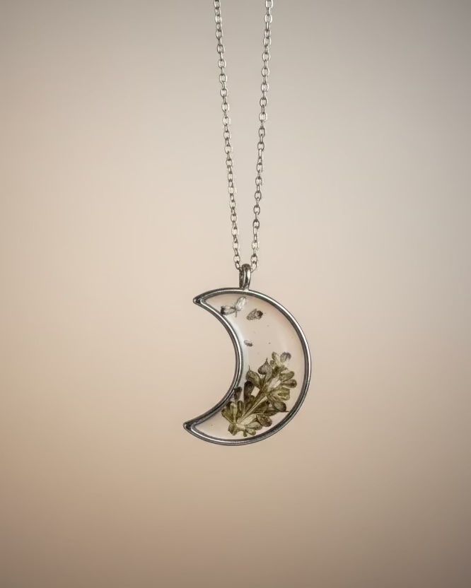 Lavender Crescent Pendant
