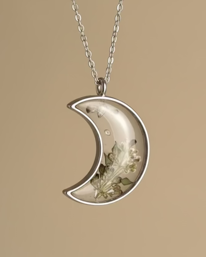Lavender Crescent Pendant