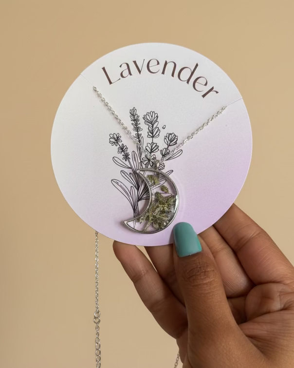 Lavender Crescent Pendant