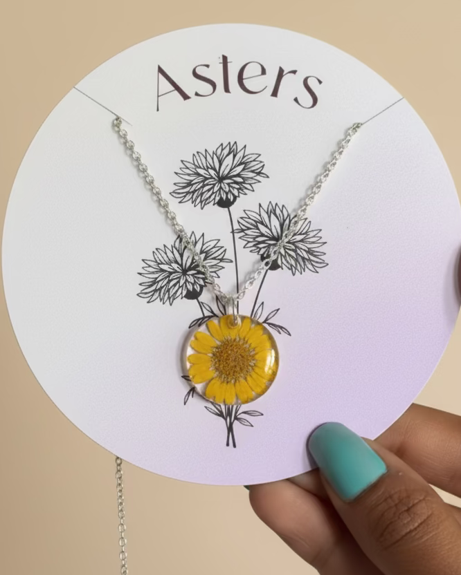 Yellow Aster Pendant