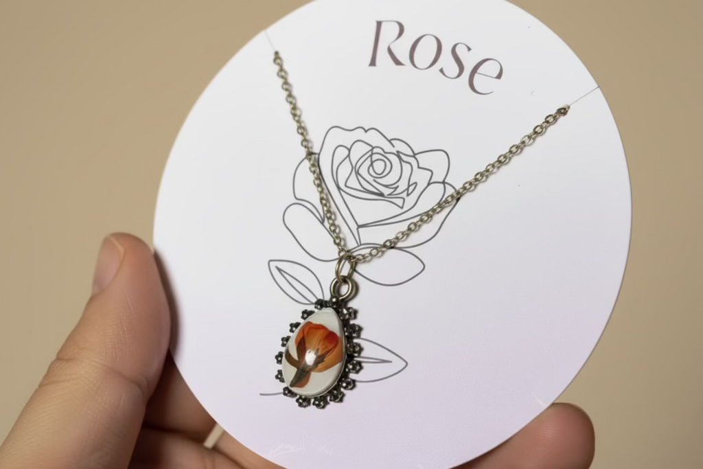 Peach Rose Pendant