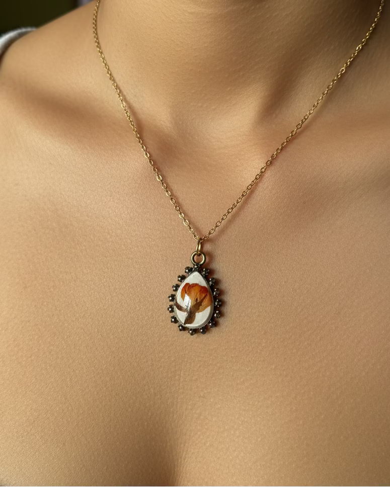 Peach Rose Pendant