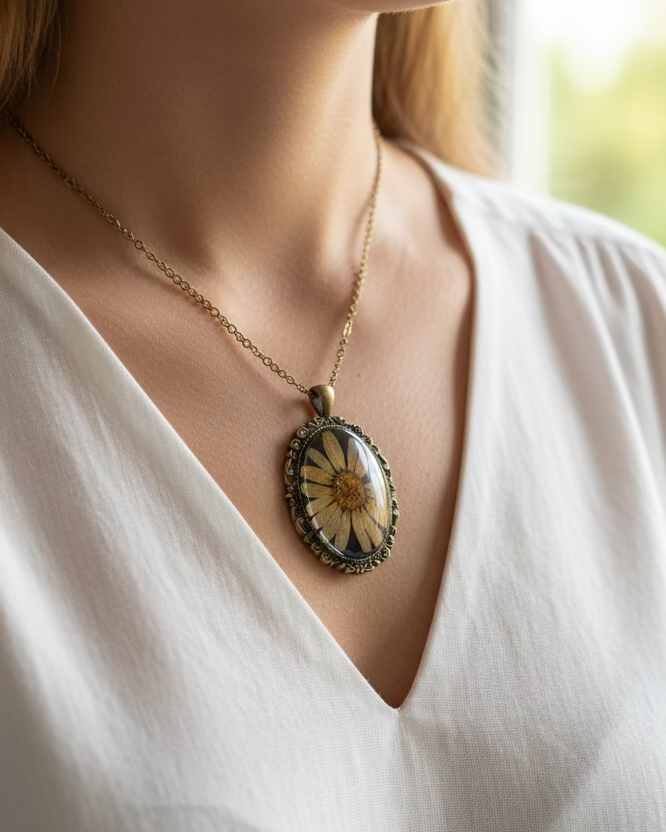 Sunflower Blooming Pendant