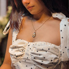 Peach Rose Drop Pendant: “Love’s Eternal Flame”