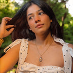 Peach Rose Drop Pendant: “Love’s Eternal Flame”